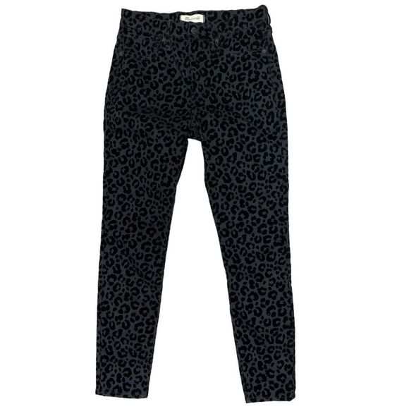 Madewell Pants - Madewell, 9” Mid-Rise Skinny Pants/Jeans, Flocked Leopard, Size 27, UGC